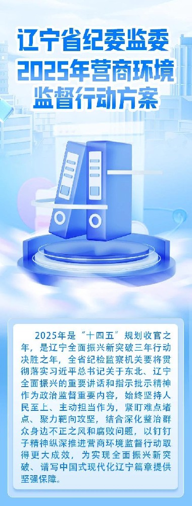 一圖讀懂丨遼寧省紀(jì)委監(jiān)委2025年營商環(huán)境監(jiān)督行動方案